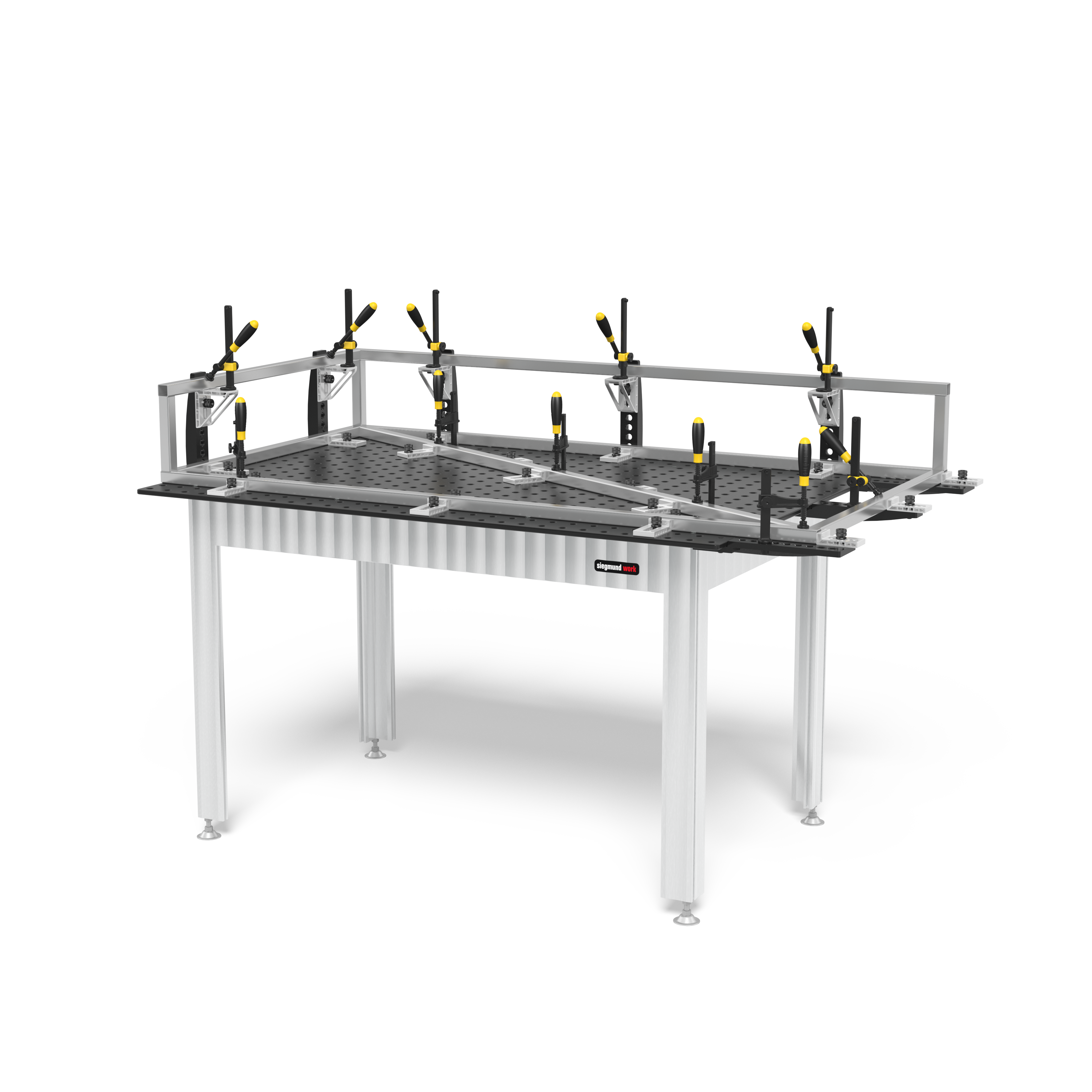 Siegmund Werkbank höhenverstellbar 1510 mit Stahlplatte inkl. Zubehör / 1500x1000 mm 